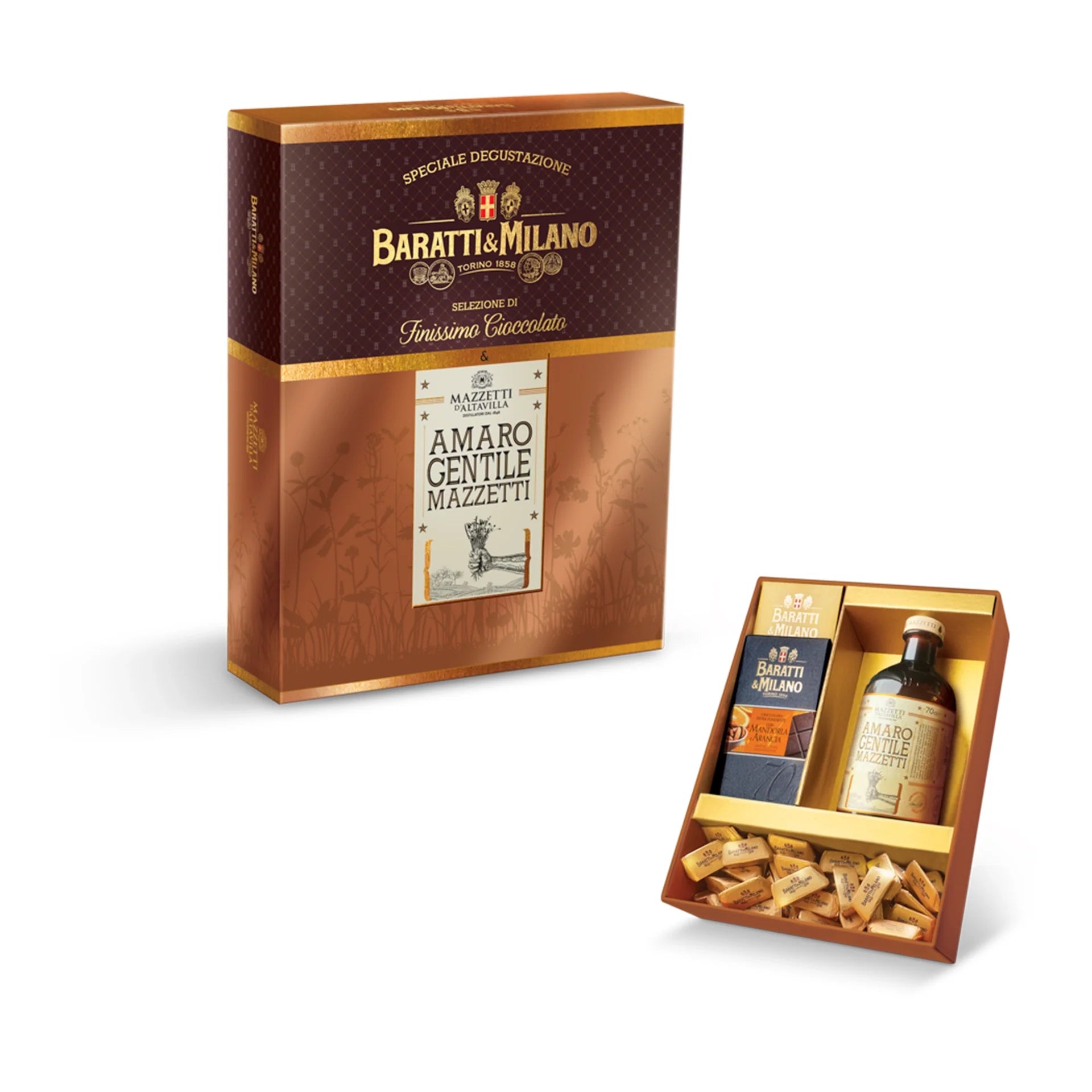 Confezione Gran Selezione Degustazione e Amaro Gentile Mazzetti 300g