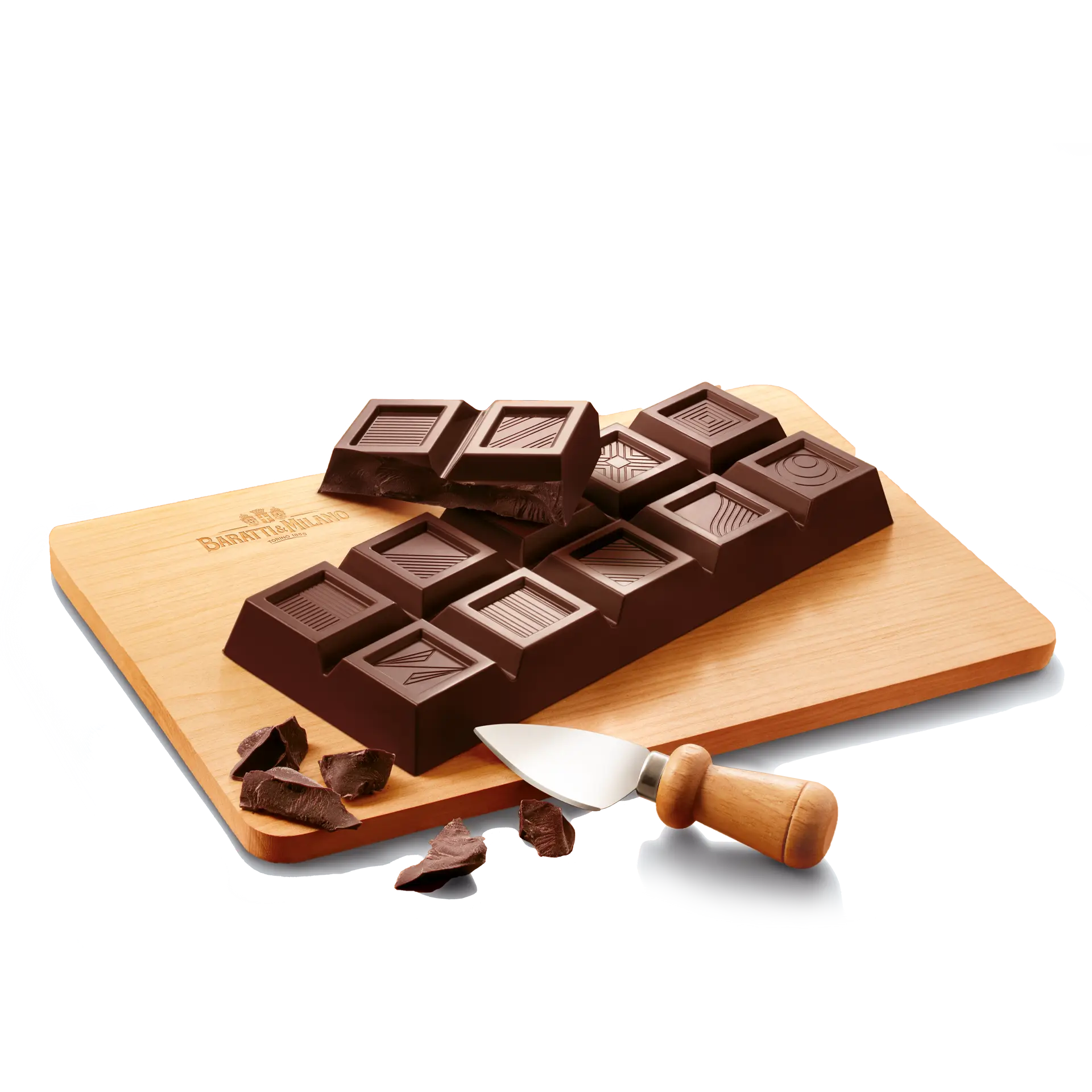 Confezione Extra Fondente, Tagliere In Legno e Coltellino 500g